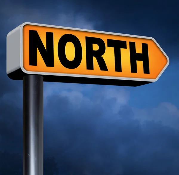 Cartello stradale nord — Foto Stock