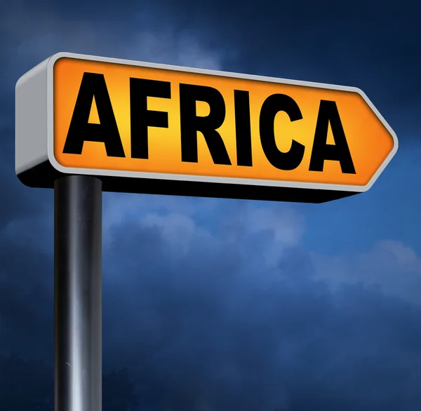 Africa road sign — Stock Photo, Image