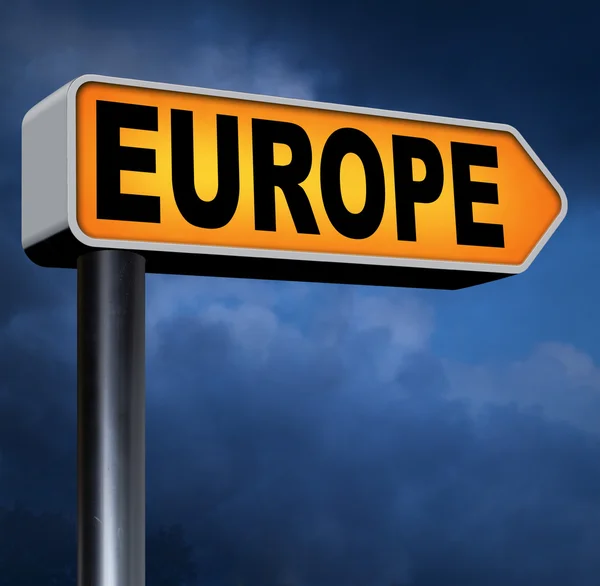 Europa Vägmärke — Stockfoto
