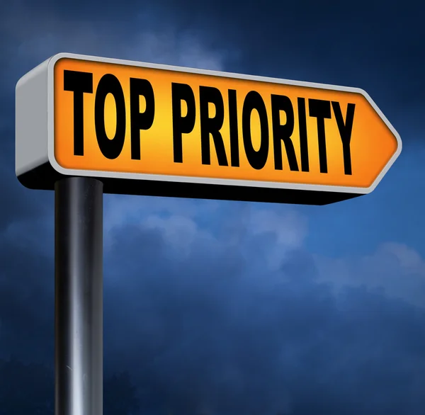 Top priority sign — Stock Photo, Image