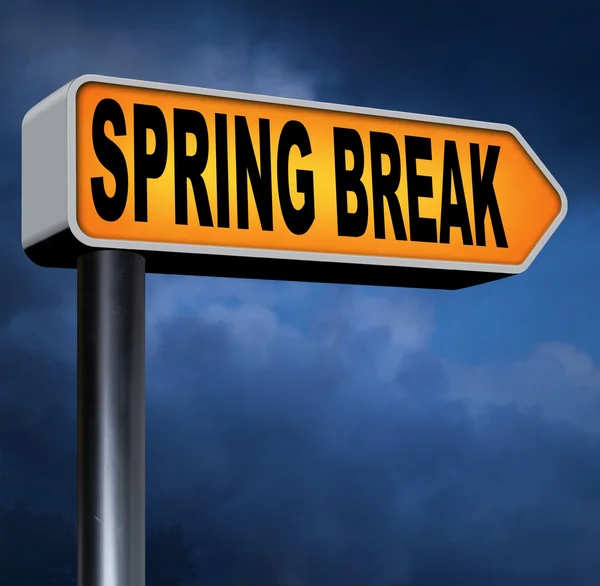 Spring break sign — Stock Photo, Image