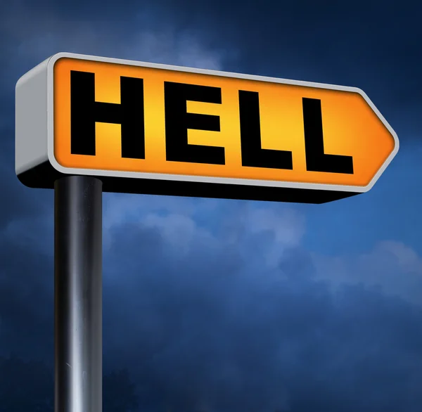 Welcome to hell sign — Stock Photo, Image