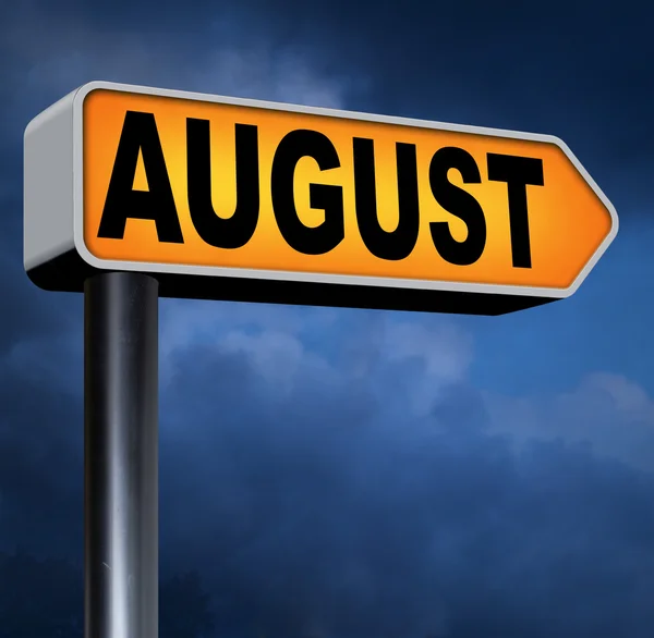 Next  August sign — Stock Photo, Image