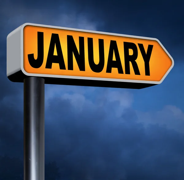 Gelecek yılın ilk ayı Ocak — Stok fotoğraf