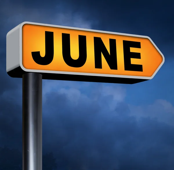 Önümüzdeki Haziran işareti — Stok fotoğraf
