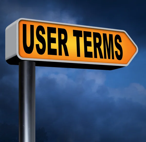 User terms sign — Stock Photo, Image