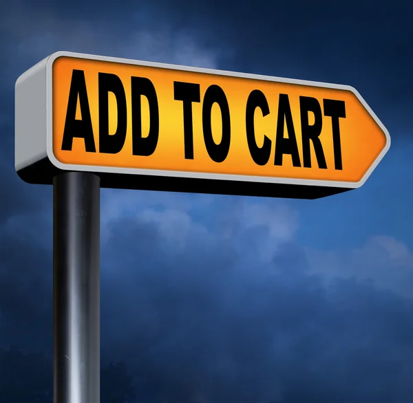 Add to cart sign — Stock Photo, Image