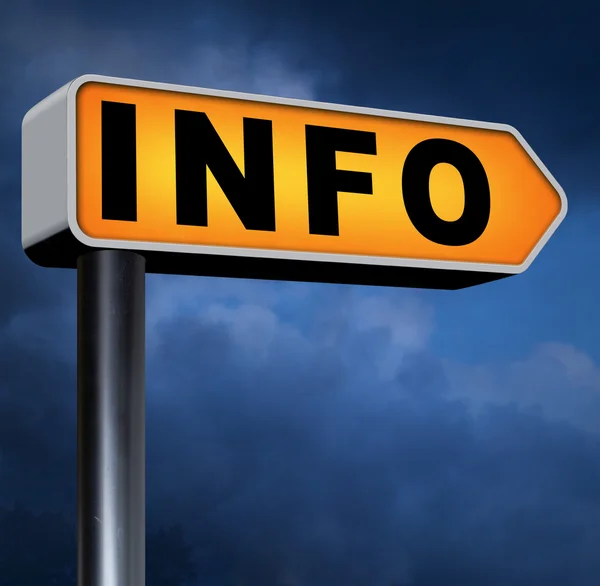 Information sign banner — Stock Photo, Image