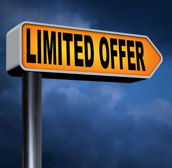 Limited offer sign — Stock Photo, Image