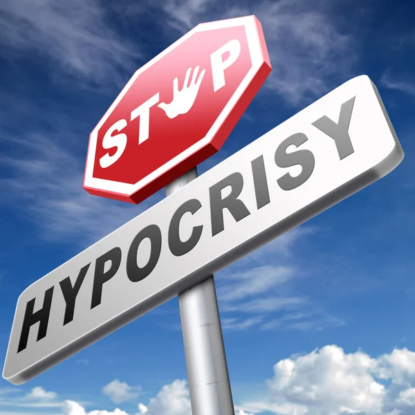 Parar sigs hipocrisia — Fotografia de Stock