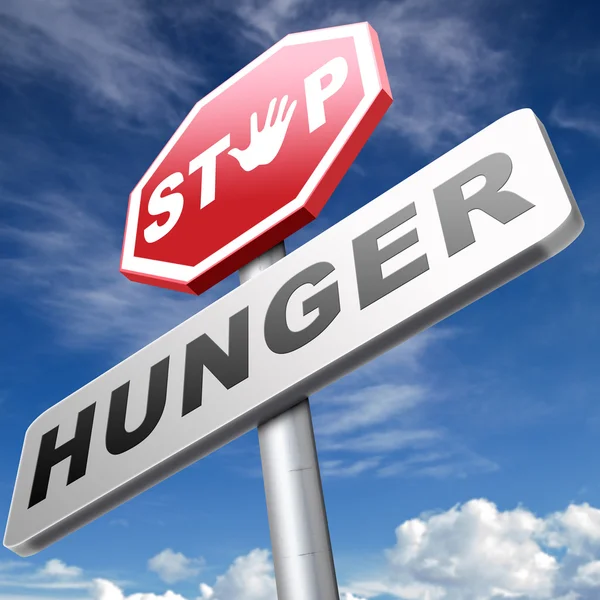 Stop hunger, suffering malnutrition starvation — Stock Photo, Image