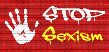 Stop sexism graffiti clipart