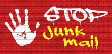 Stop junk mail and spam clipart