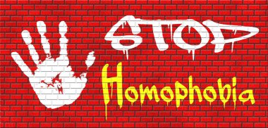 Stop homophobia sign clipart