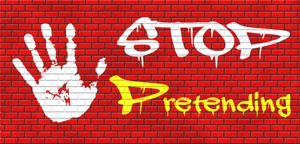 Stop pretending graffiti — Stock Photo, Image