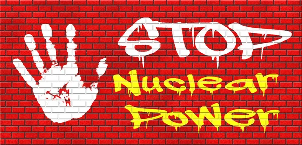 No nuclear power graffiti — Stock Photo, Image