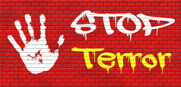 Ingen mer terror graffiti — Stockfoto