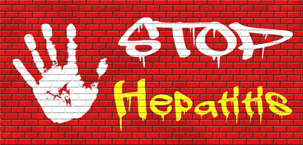 Detener la hepatitis graffiti —  Fotos de Stock