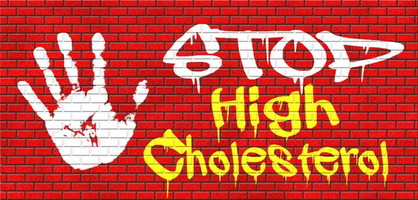 Sinal de colesterol alto — Fotografia de Stock