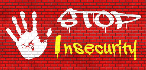 Stop insecurity graffiti — Stock Photo, Image