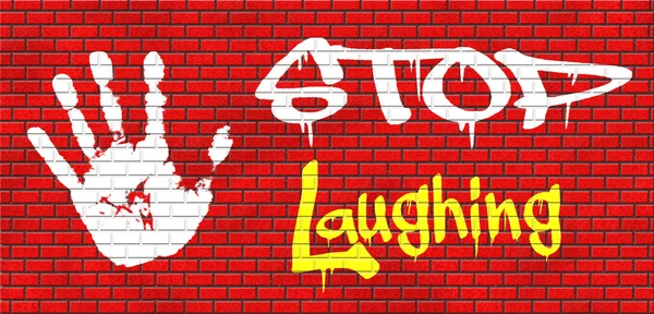 Stop laughing sign — Stock Photo, Image