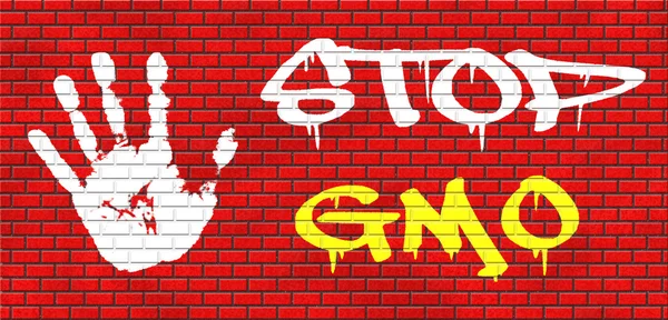 Stop GMO sign — Stock Photo, Image