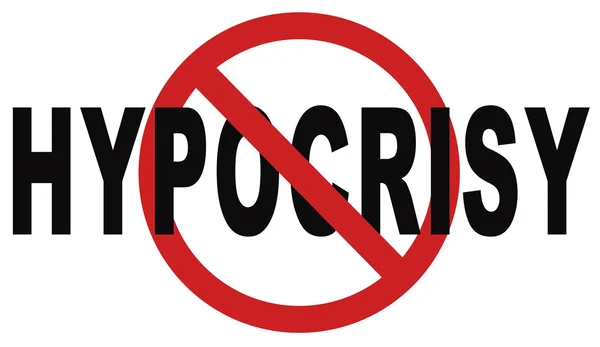 Stop hypocrisy sigs — Stock Photo, Image