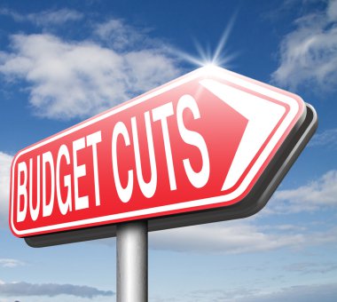 Budget cuts sign clipart