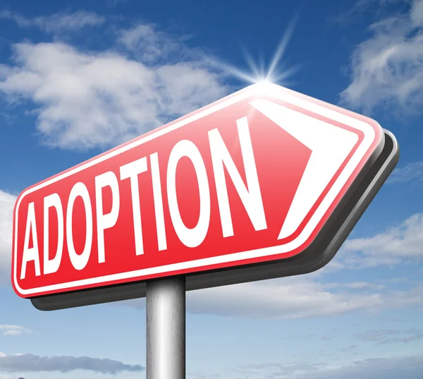 Adoption child sign — Stock Photo, Image