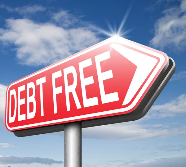 Debt free sign — Stock Photo, Image