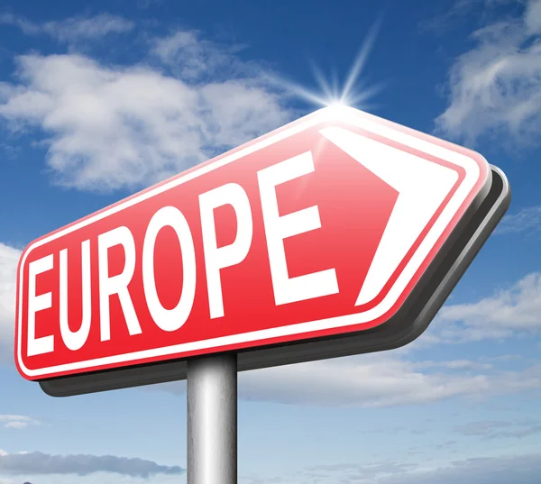 Europe road sign — Stock Photo, Image