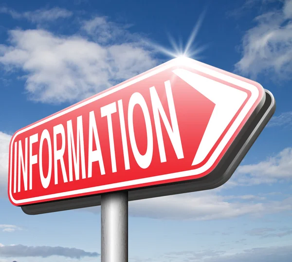 Information sign banner — Stock Photo, Image