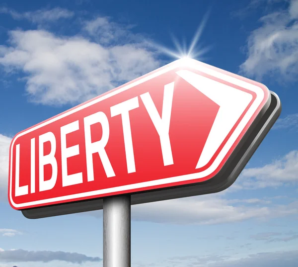 Liberty verkeersbord — Stockfoto