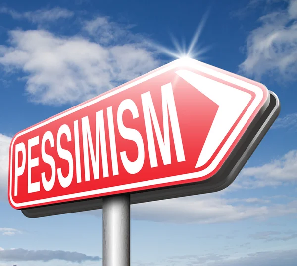 Pessimism road sign — Stock Photo, Image