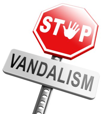 Vandalizm işaret durdurmak