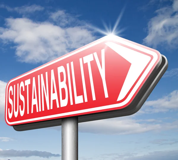 Sustainability road sign — Stock Photo, Image