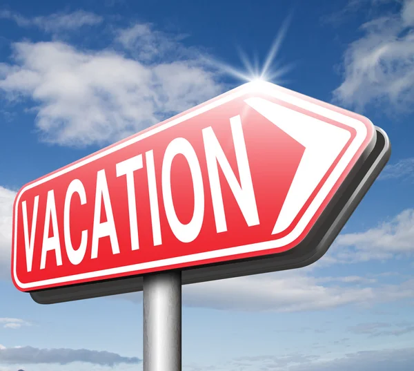 Znak przeznaczenia wakacje — Zdjęcie stockowe