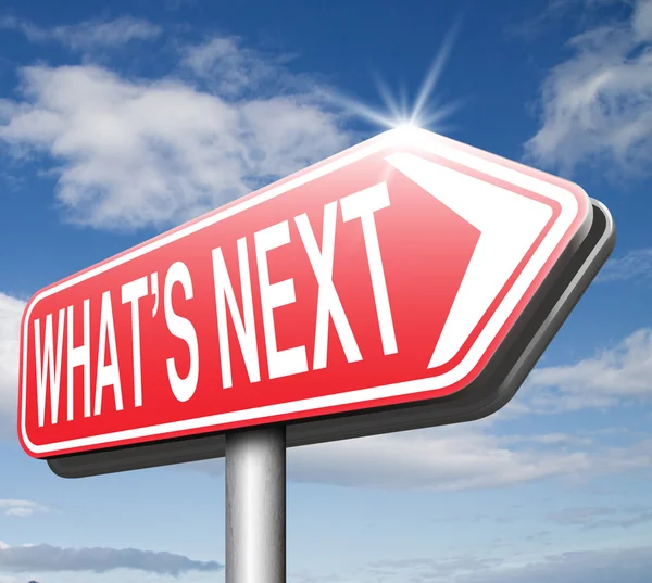 What's next sign — Stock Photo, Image