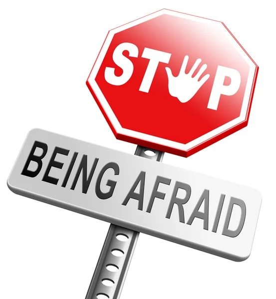 Stop being afraid no fear — Stock Photo, Image