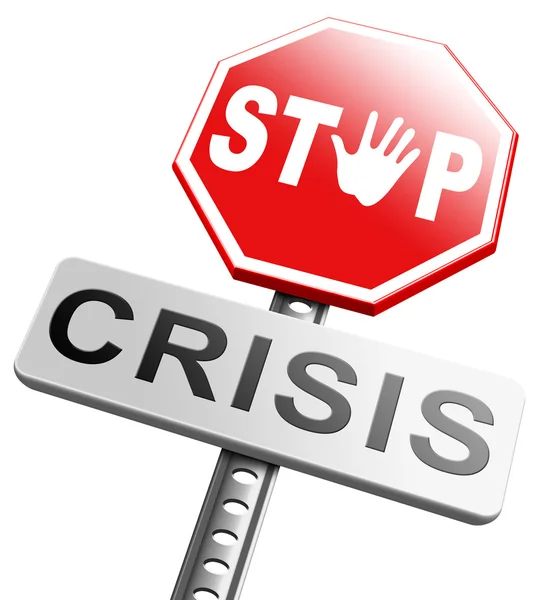 Stop crisis recession and inflation — Stock Photo, Image