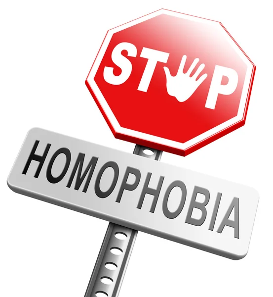 Stop homophobia sign — Stock Photo, Image