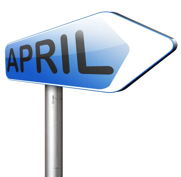 April verkeersbord — Stockfoto