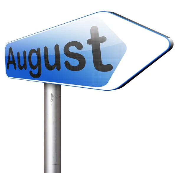 August road sign — Stock Photo, Image