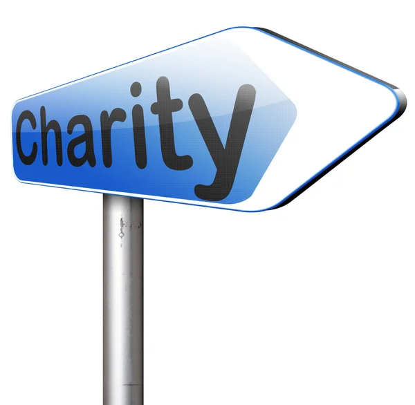 Charity donation sign — Stock Photo, Image