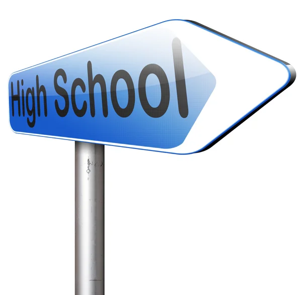 Знак средней школы — стоковое фото