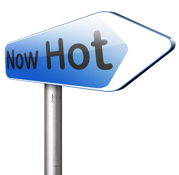 Now hot sign — Stock Photo, Image