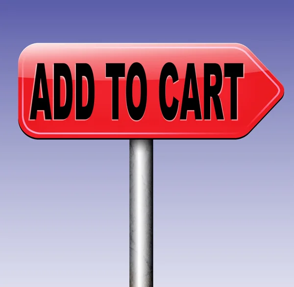 Add to cart sign — Stock Photo, Image