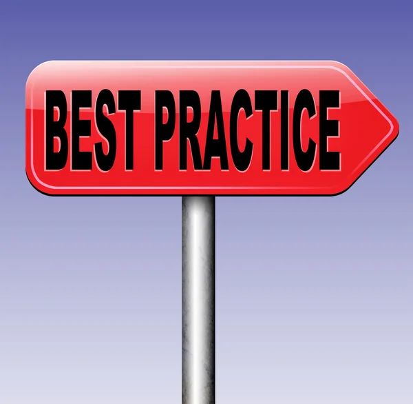 Best practice sign — Stock Photo, Image