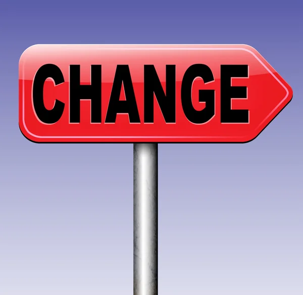 Change ahead sign — Stock Photo, Image