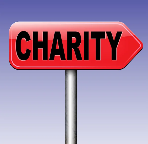 Charity donation sign — Stock Photo, Image